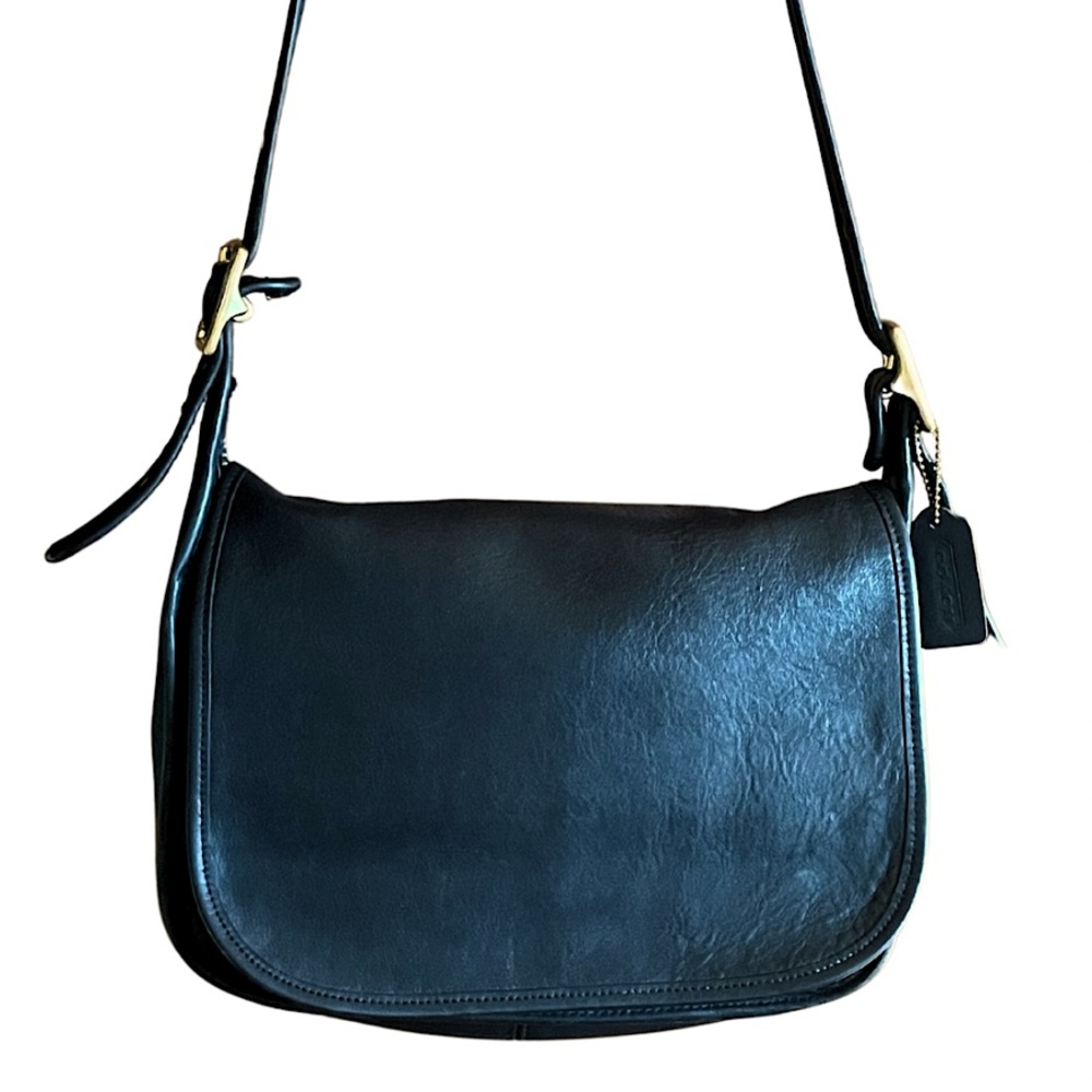 Coach Patricia Black Leather Crossbody Bag